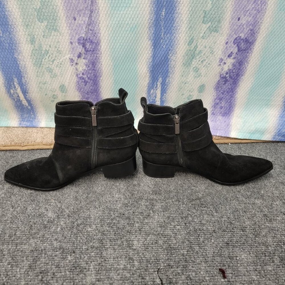 Marc Fisher Black Buckle Ankle Booties - Picture 2 of 4